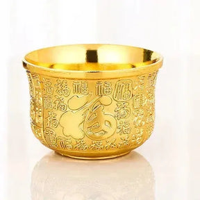 Conjunto De Chá De Baifu Dourado, Copo Doméstico Pequeno, Pote De Kung Fu, Cheio De Mesa, Alto Grau