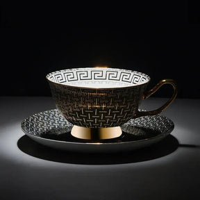 Europeu Osso China Porcelana Copos De Água, Pires De Xícara De Café De Alta Aparência, Cerâmica Household Light Xícara De Chá De Luxo, Conjunto Requintado